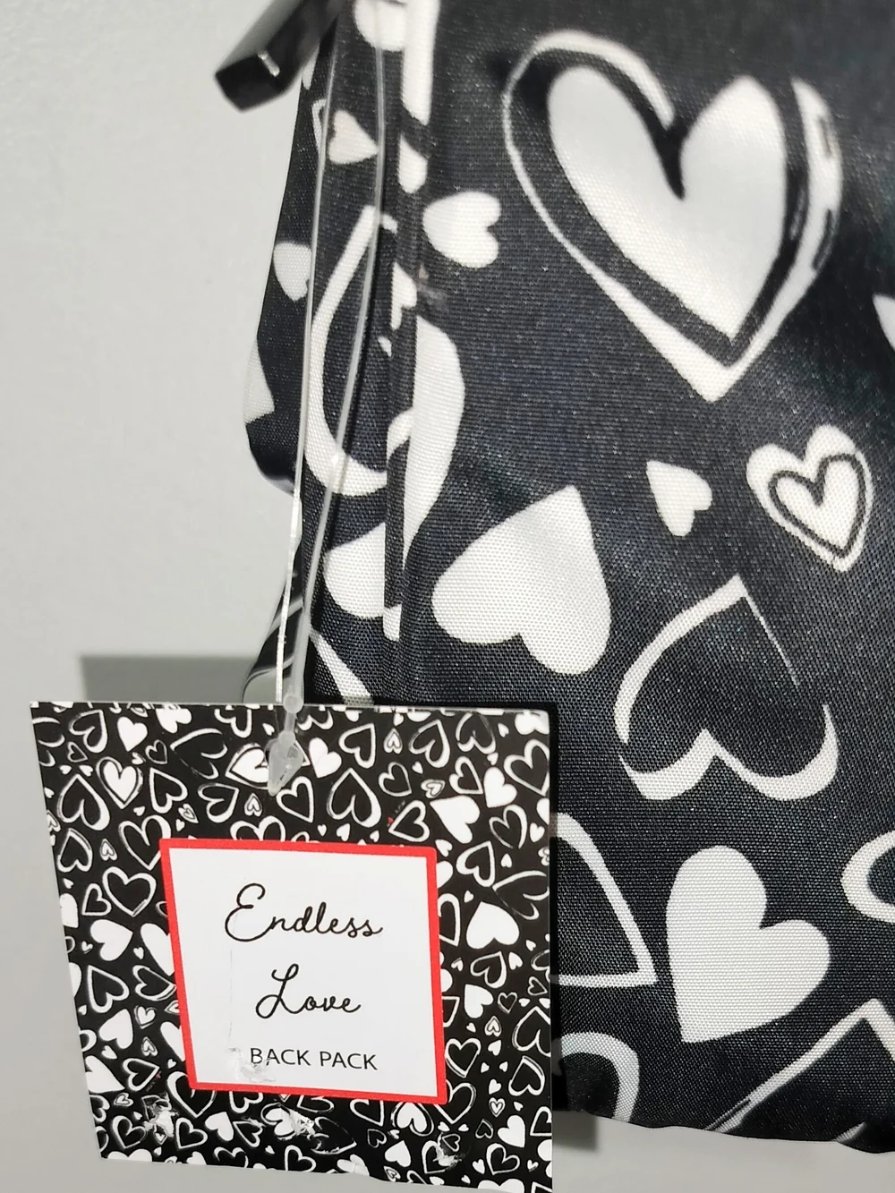 Brighton Love Heart Print Black & White Backpack NWT